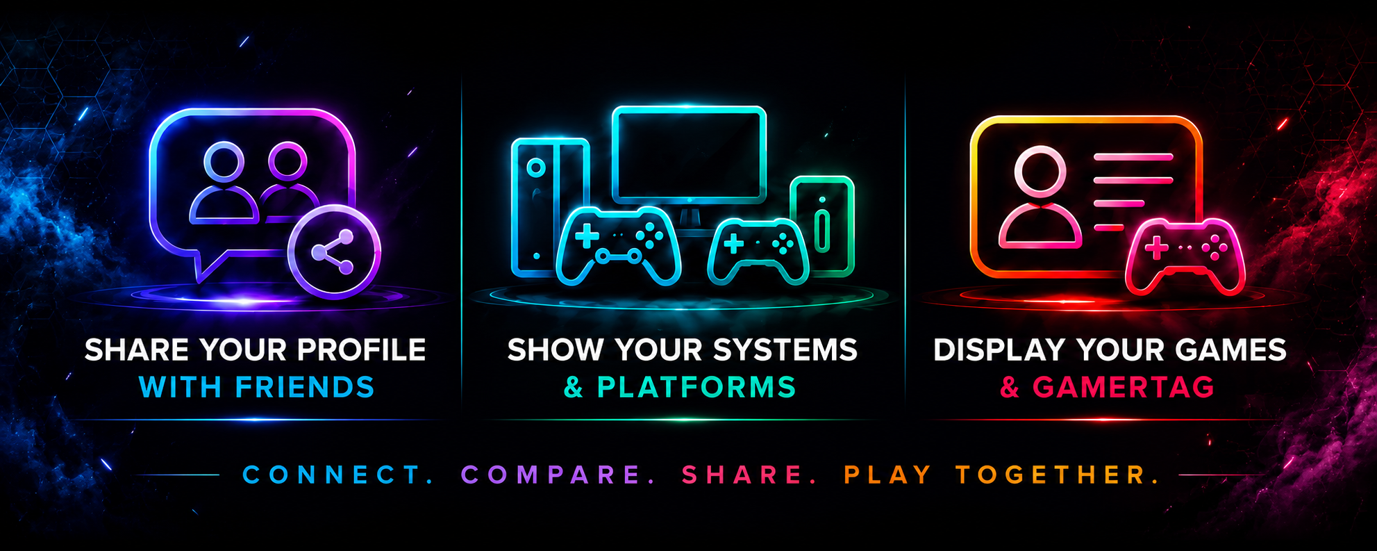 Share your profile, show your systems, display your games